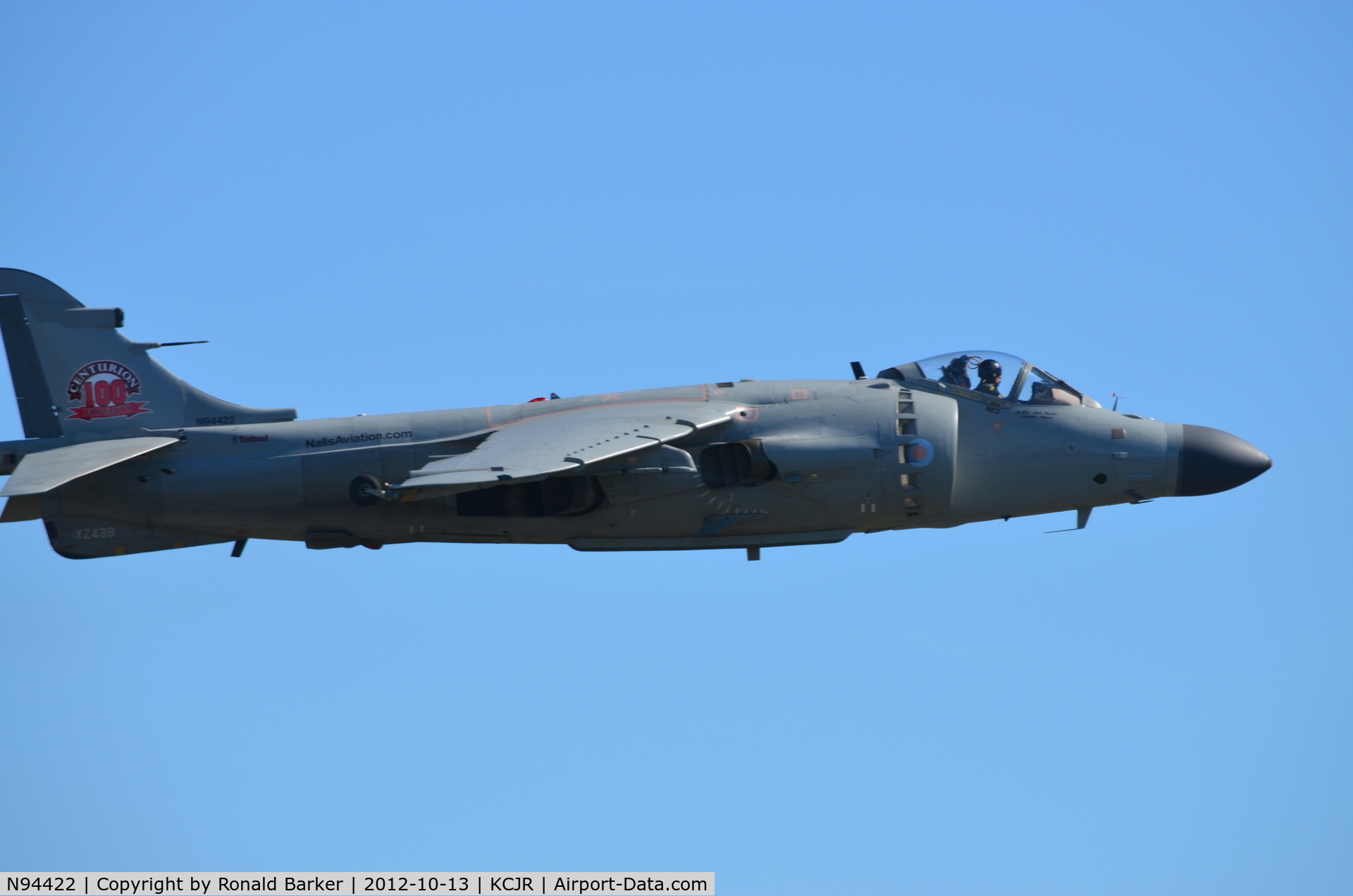 N94422, 1979 British Aerospace Sea Harrier F/A.2 C/N 41H-912002/DB2, Takeoff - Culpeper Air Fest 2012