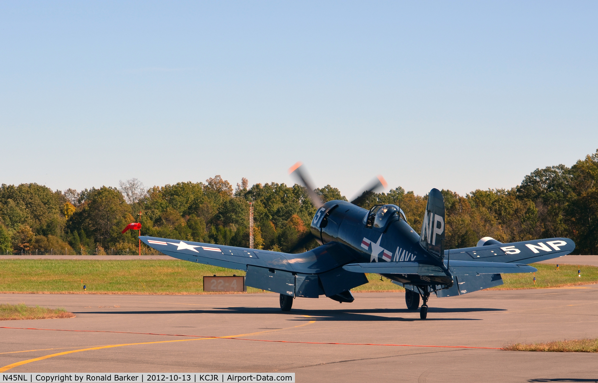 N45NL, 1951 Vought F4U-5NL Corsair C/N 124692, Taxi - Culpeper Air Fest 2012