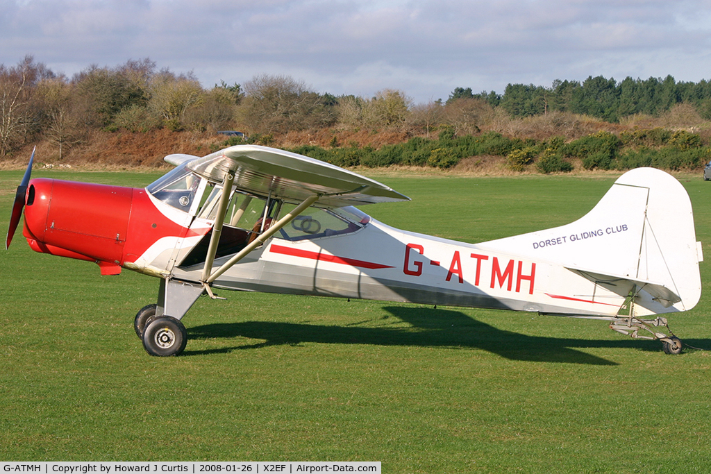 G-ATMH, 1965 Beagle D-5/180 Husky C/N 3684, Dorset Gliding Club. At the gliding club field at Eyres Field, Gallows Hill, Dorset.
