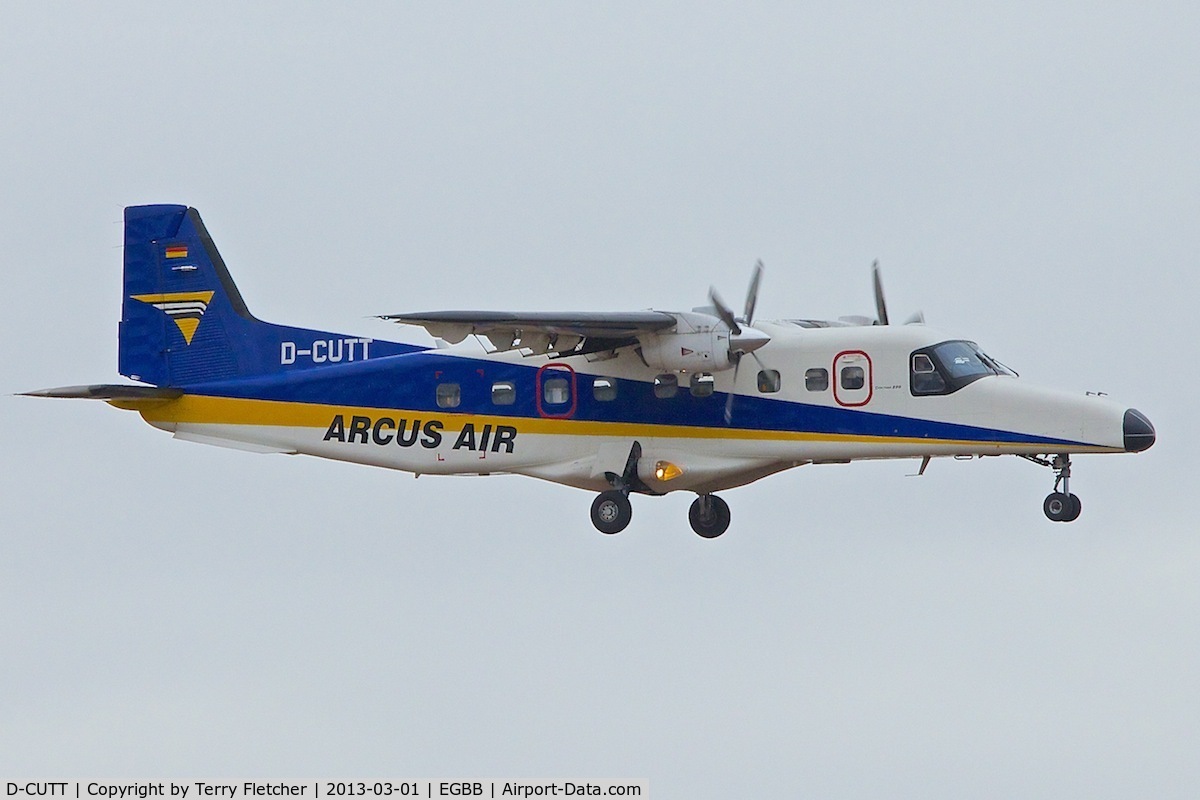 D-CUTT, 1991 Dornier 228-212 C/N 8200, Arcus Air 1991 Dornier 228-212, c/n: 8200 arriving at Birmingham