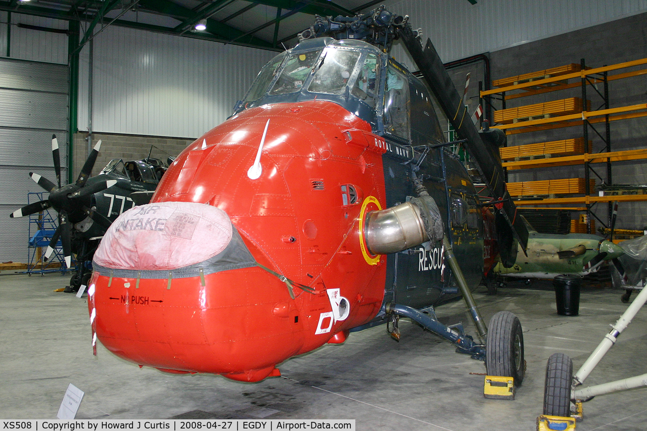 XS508, 1964 Westland Wessex HU.5 C/N WA177, Royal Navy. In the FAA Museum's Cobham Hall storage and restoration facility.