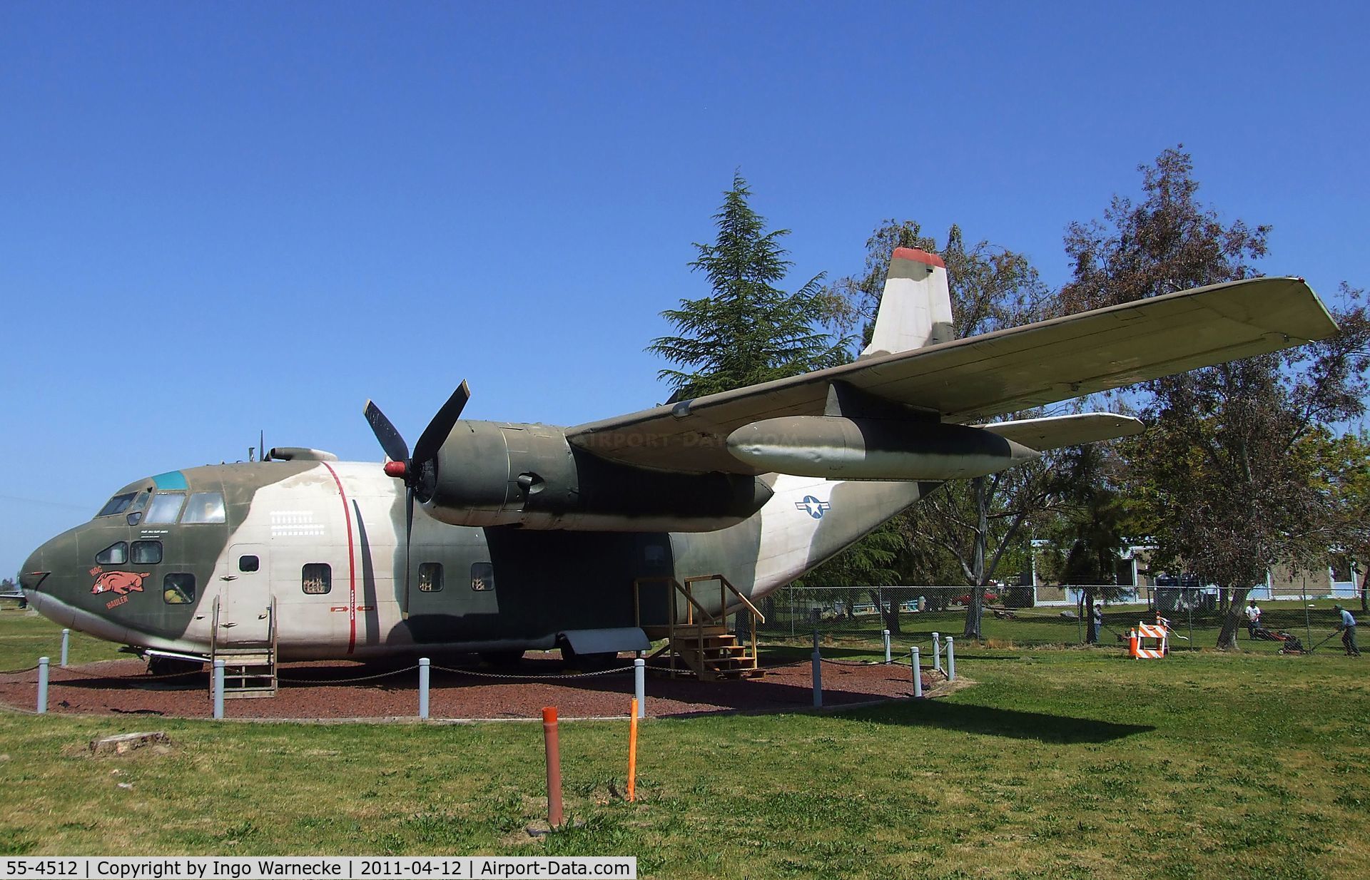 55-4512, 1955 Fairchild C-123K Provider C/N 20173, Fairchild C-123K Provider at the Castle Air Museum, Atwater CA