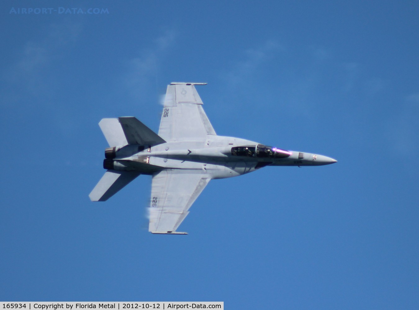 165934, Boeing F/A-18F Super Hornet C/N F080, F/A-18F Super Hornet over Daytona Beach