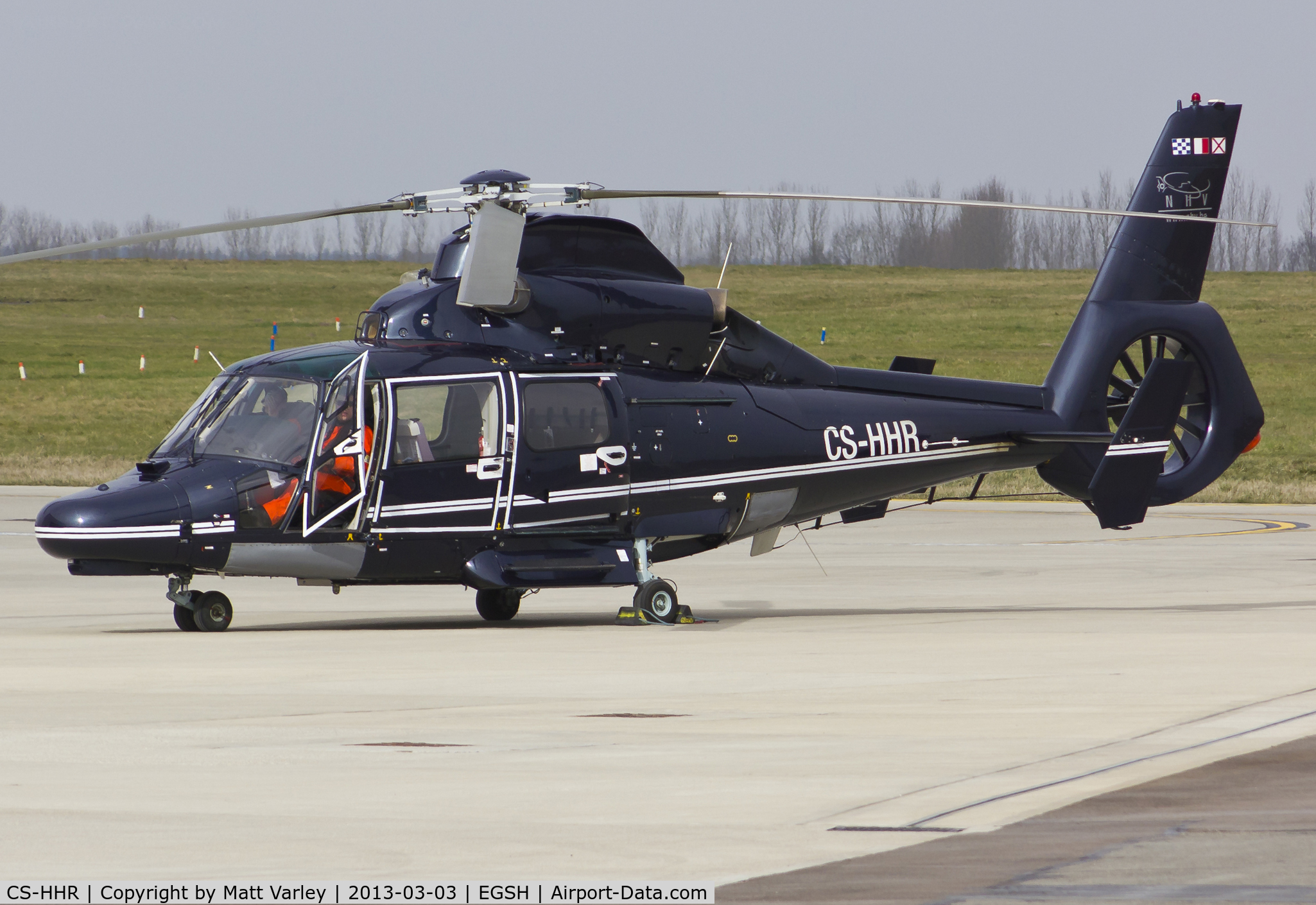 CS-HHR, 2009 Eurocopter AS-365N-3 Dauphin 2 C/N 6841, Sat on stand at SaxonAir.