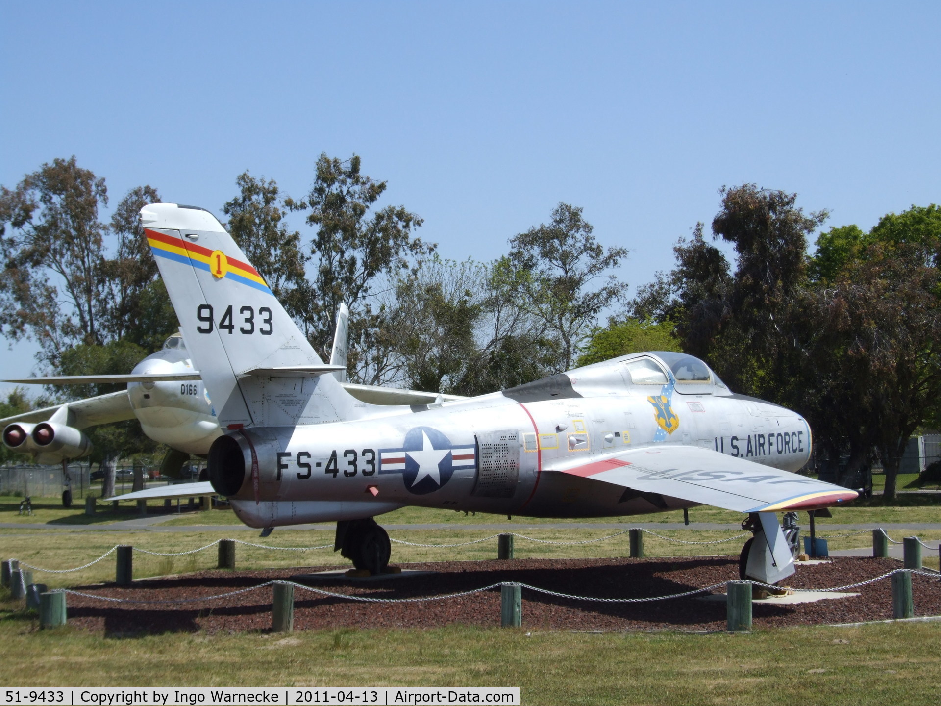 51-9433, 1951 General Motors F-84F Thunderstreak C/N Not found 51-9433, Republic F-84F Thunderstreak at the Castle Air Museum, Atwater CA