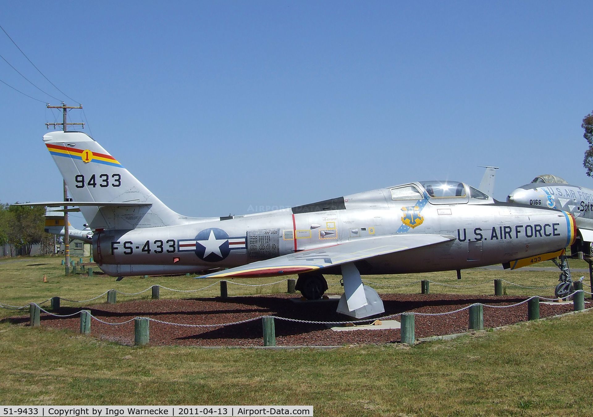 51-9433, 1951 General Motors F-84F Thunderstreak C/N Not found 51-9433, Republic F-84F Thunderstreak at the Castle Air Museum, Atwater CA