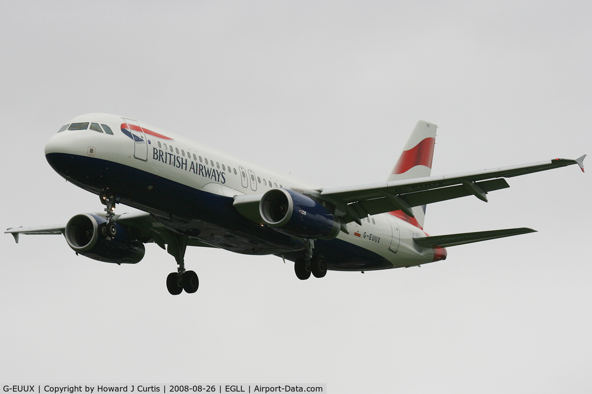 G-EUUX, 2008 Airbus A320-232 C/N 3550, British Airways