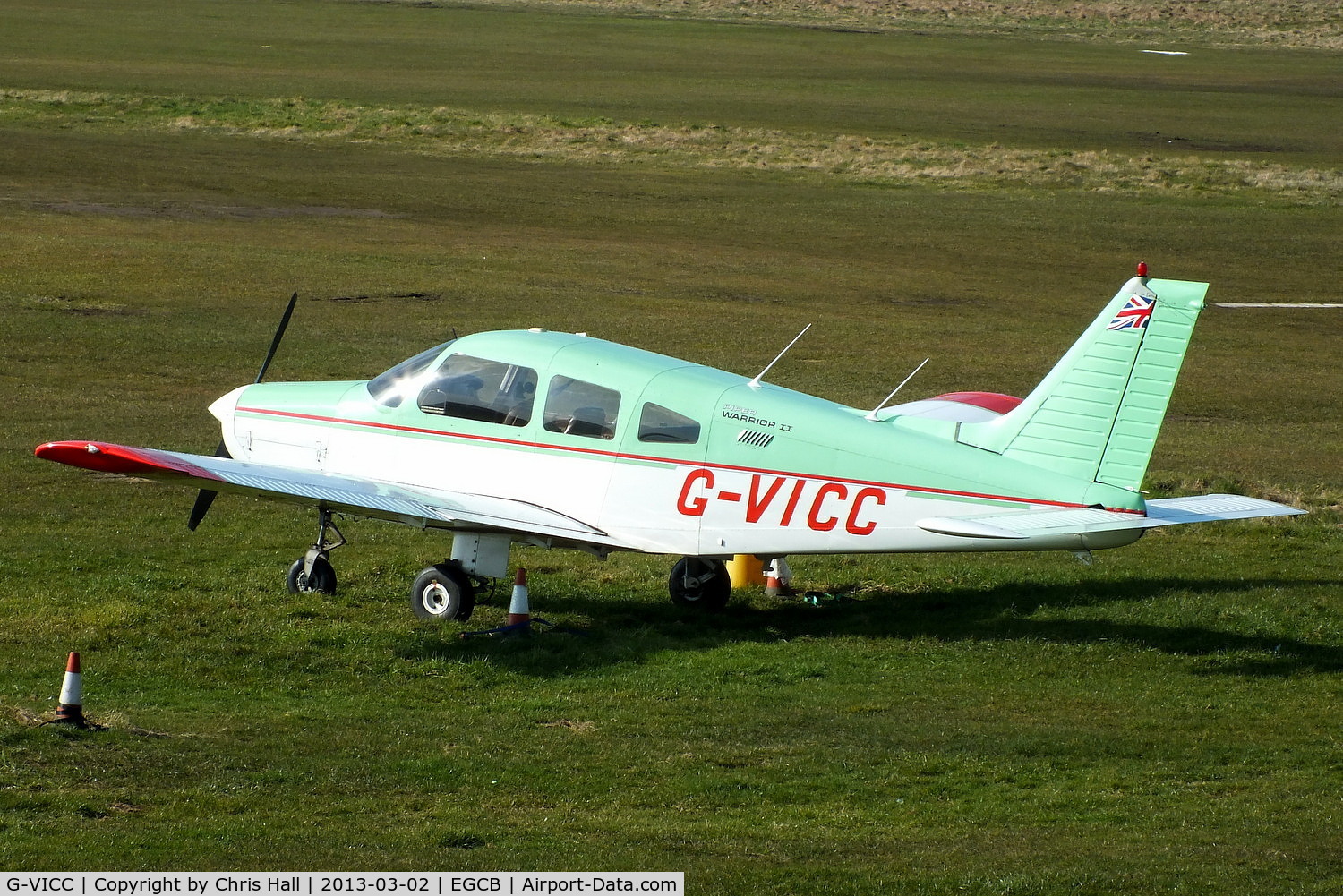 G-VICC, 1979 Piper PA-28-161 Cherokee Warrior II C/N 28-7916317, visitor to Barton