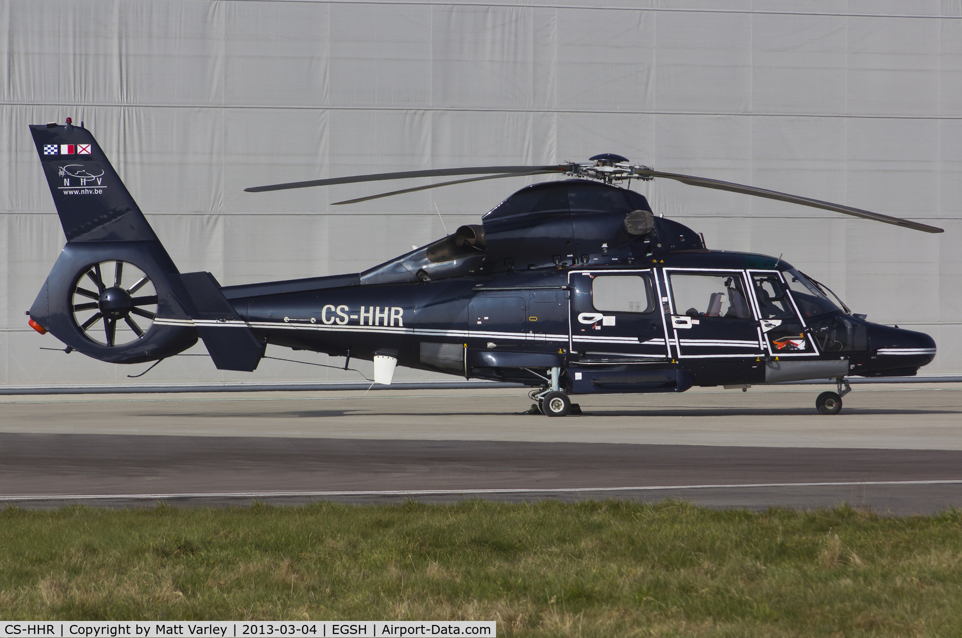 CS-HHR, 2009 Eurocopter AS-365N-3 Dauphin 2 C/N 6841, Sat on stand at SaxonAir.
