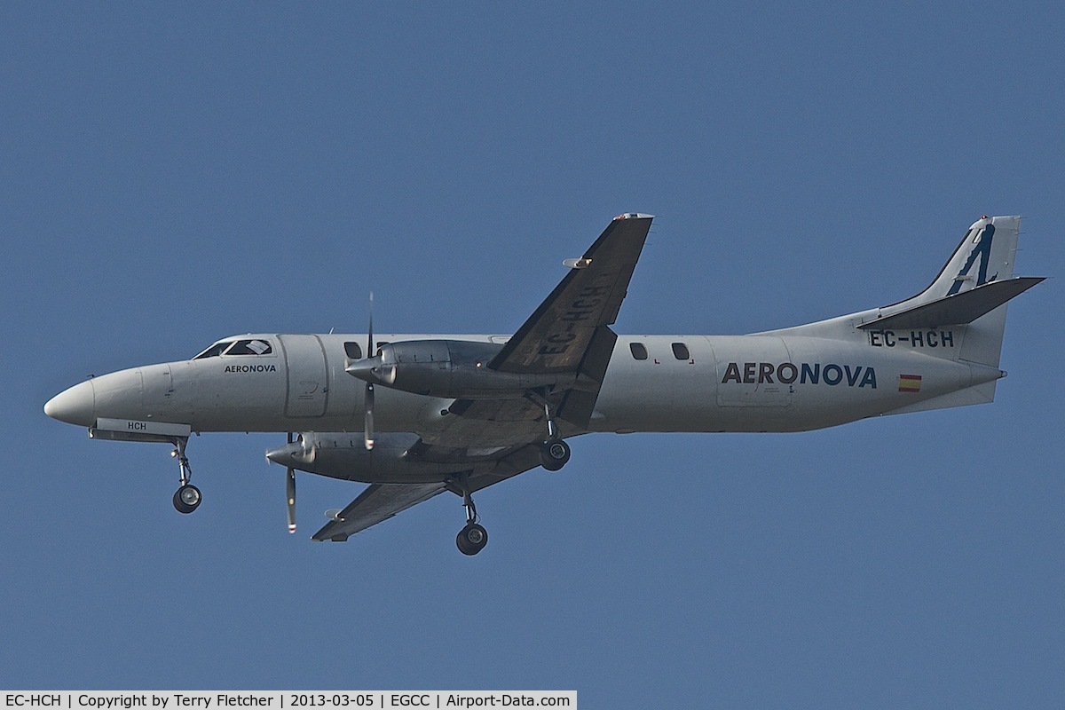 EC-HCH, 1986 Swearingen SA-226T Metro III C/N AC-658B, Aeronova Fairchild SA-227AC Metro III, c/n: AC-658B at Manchester