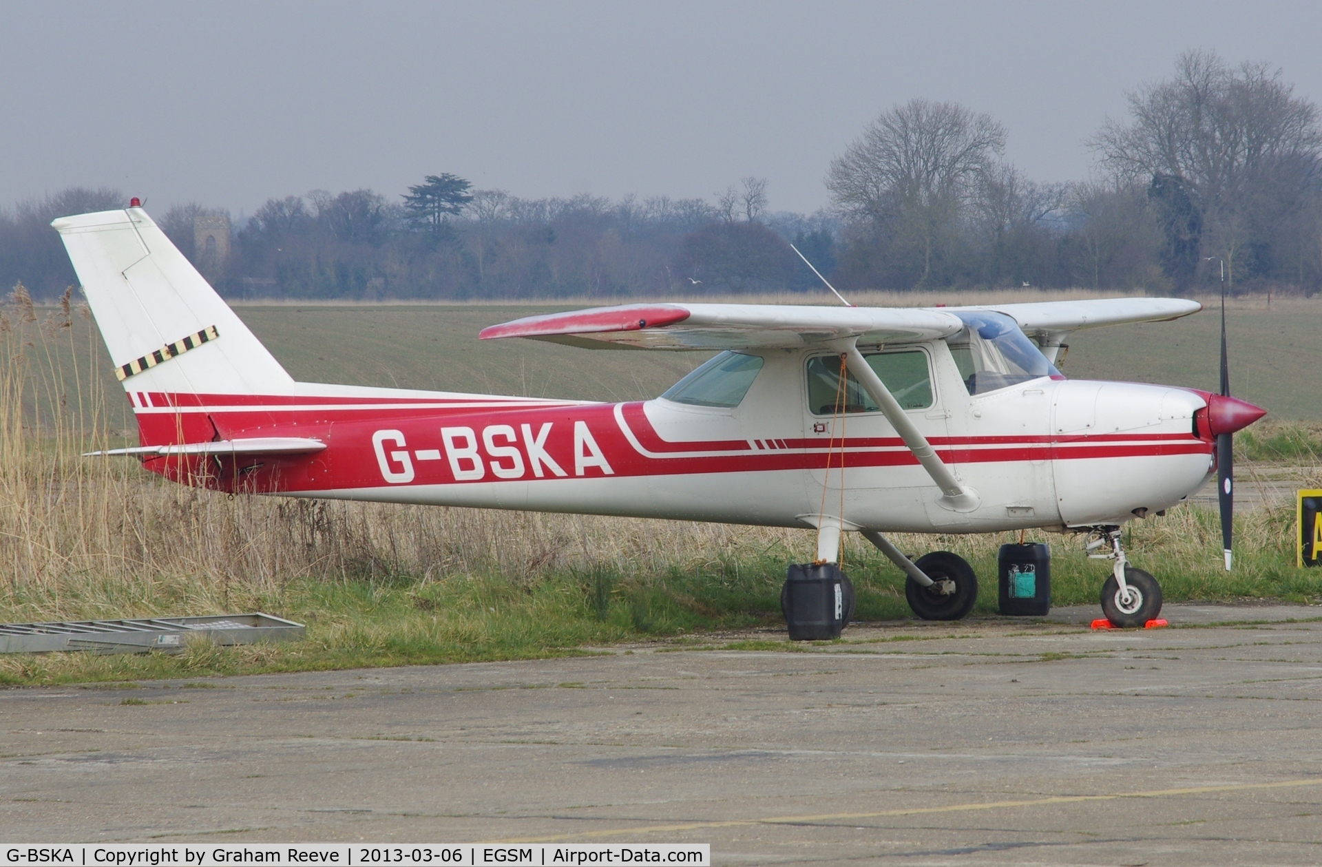 G-BSKA, 1974 Cessna 150M C/N 150-76137, Parked at Beccles.