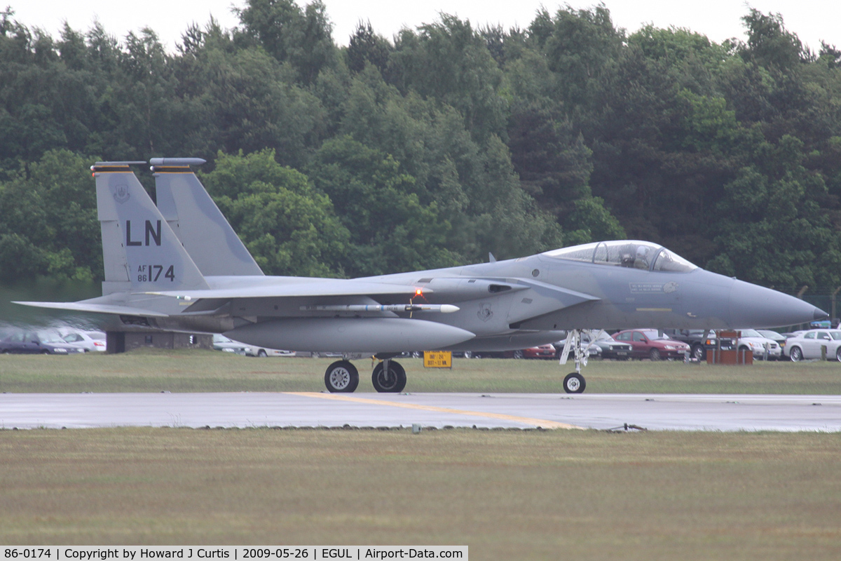 86-0174, 1986 McDonnell Douglas F-15C Eagle C/N 1024/C402, Operated by 493rd FS/48th FW, USAFE.