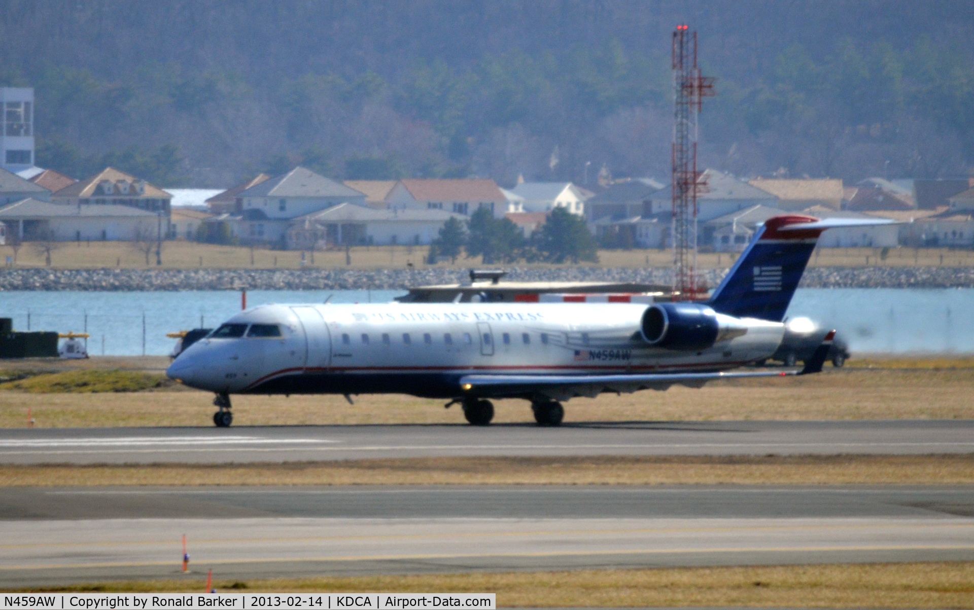 N459AW, 2003 Bombardier CRJ-200LR (CL-600-2B19) C/N 7863, Takeoff DCA
