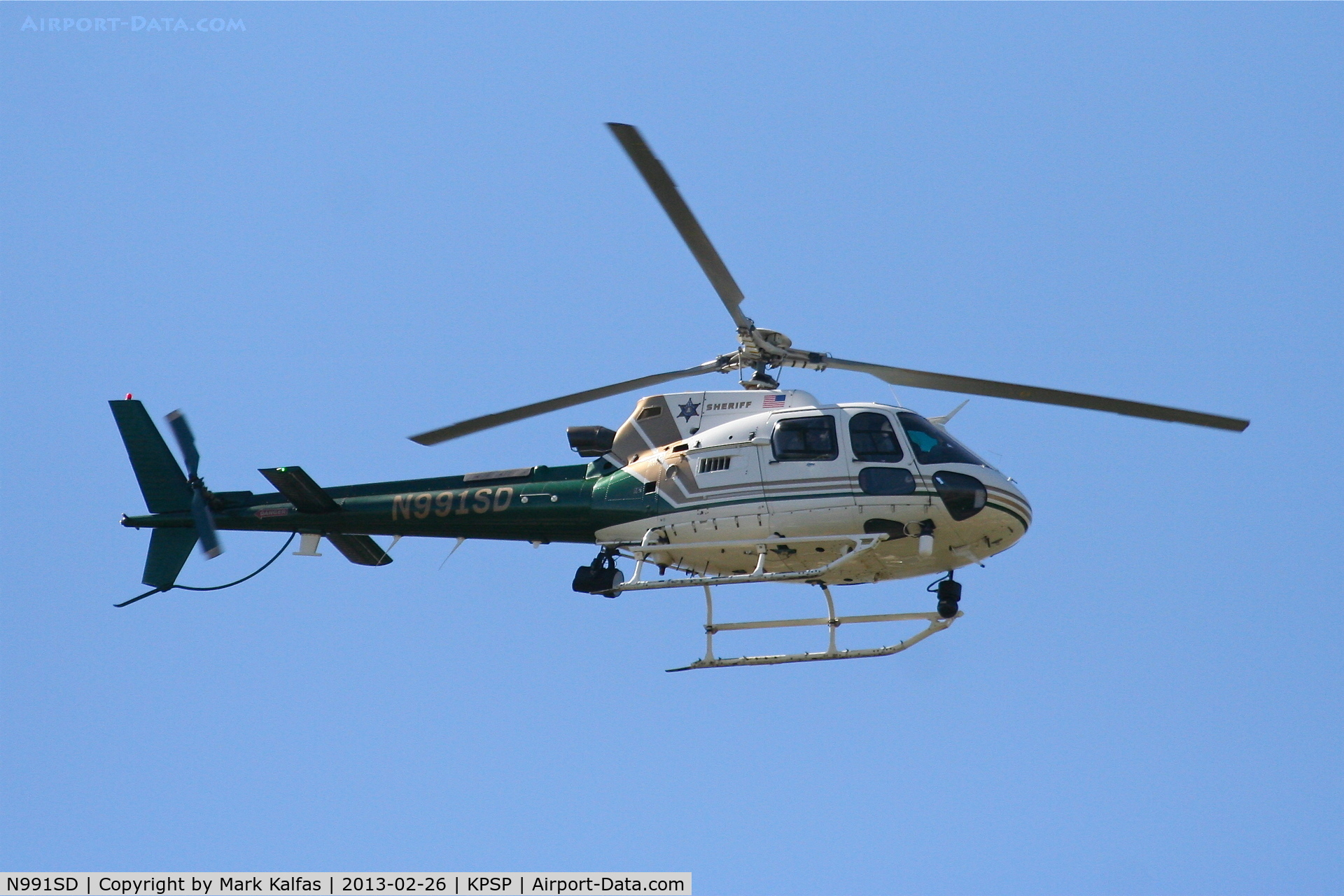 N991SD, Eurocopter AS-350B-3 Ecureuil Ecureuil C/N 3325, Over Palm Springs.