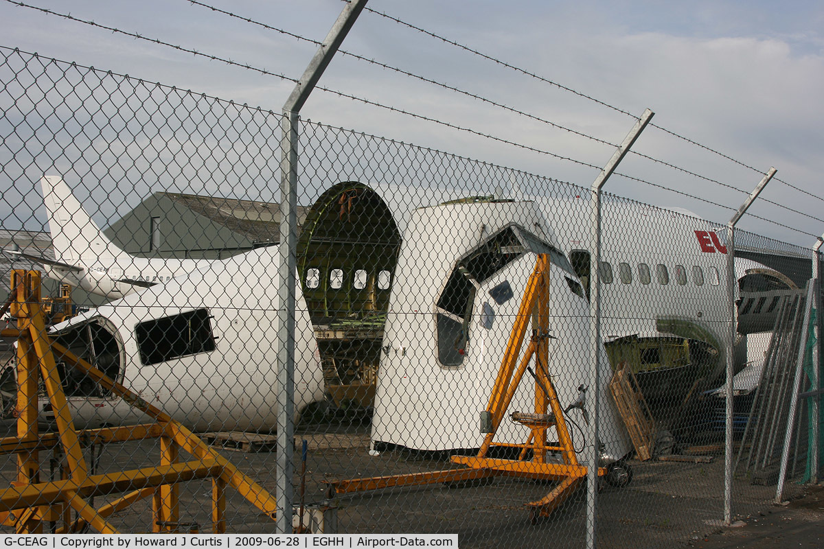 G-CEAG, 1975 Boeing 737-229 C/N 21136, Ex European aviation, now chopped into large sections.