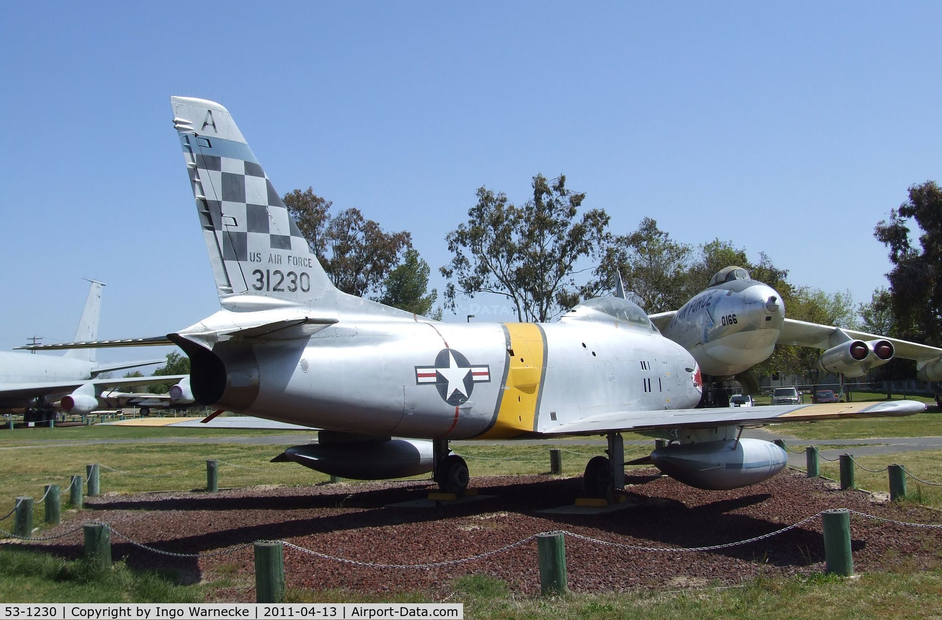 53-1230, 1953 North American F-86H Sabre C/N 203-2, North American F-86H Sabre at the Castle Air Museum, Atwater CA