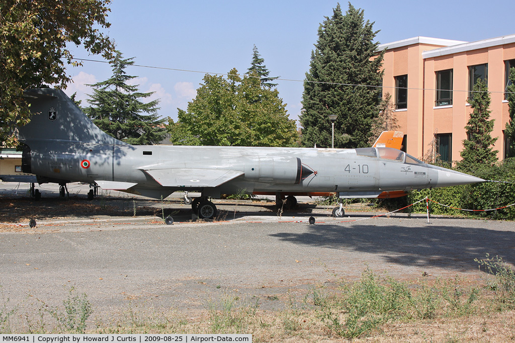 MM6941, Aeritalia F-104S-ASA Starfighter C/N 783-1241, Pisa, Italy: In the grounds of a technical school opposite the famous leaning tower.