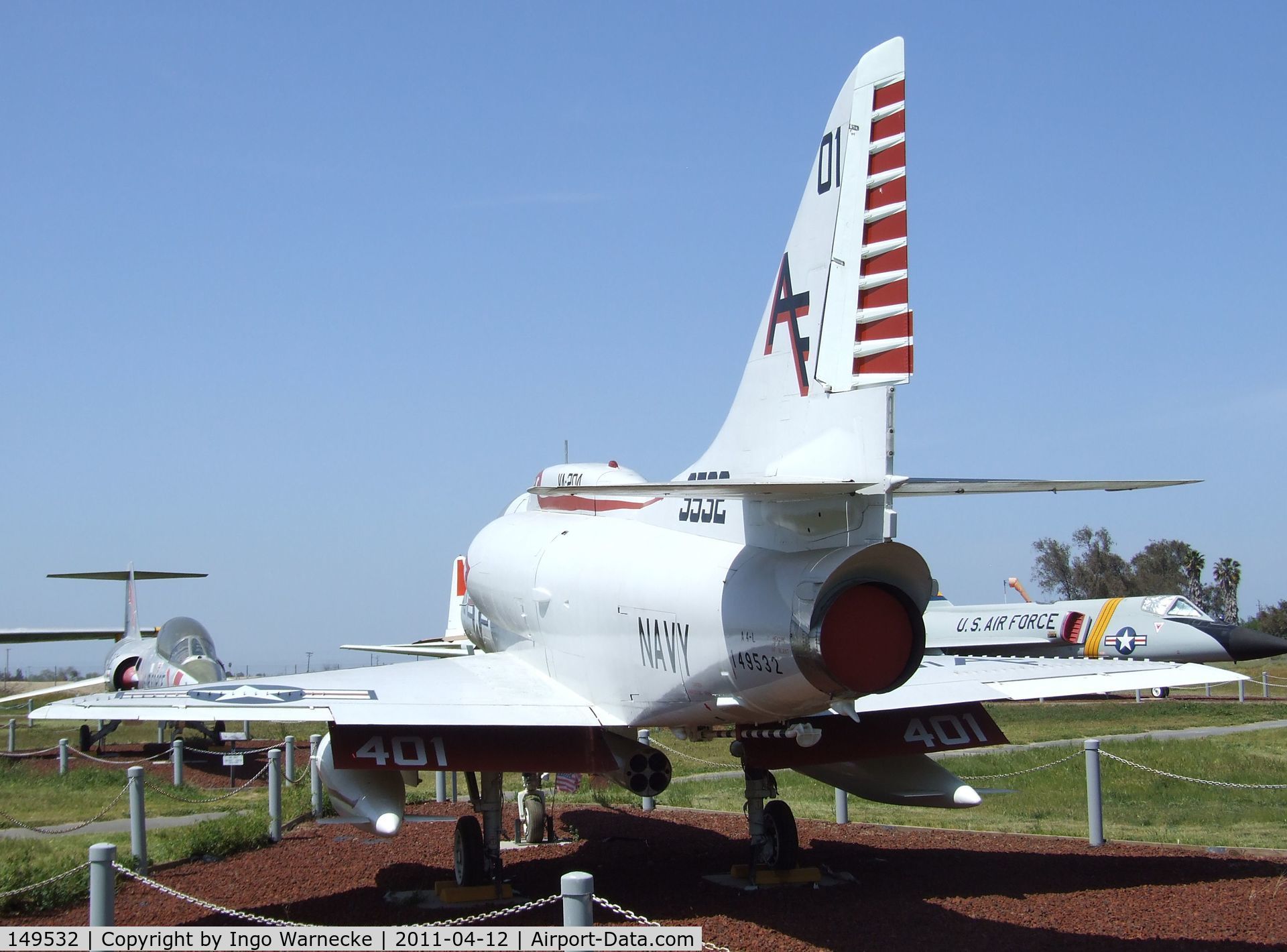 149532, Douglas A-4L Skyhawk C/N 12857, Douglas A-4L Skyhawk at the Castle Air Museum, Atwater CA