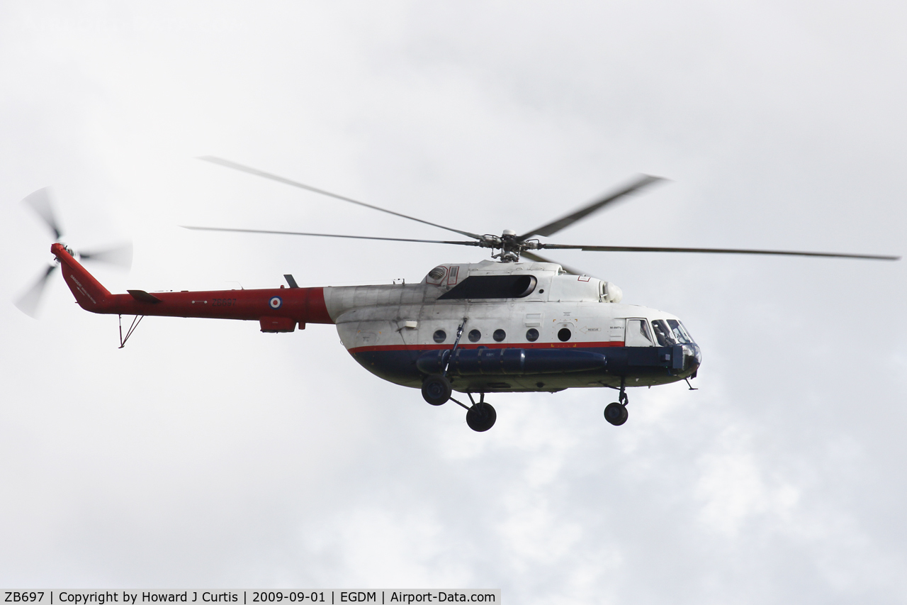 ZB697, Mil Mi-8MTV-1 C/N 103M02, Operated by the Ministry of Defence. Exported to Afghanistan in 2010.