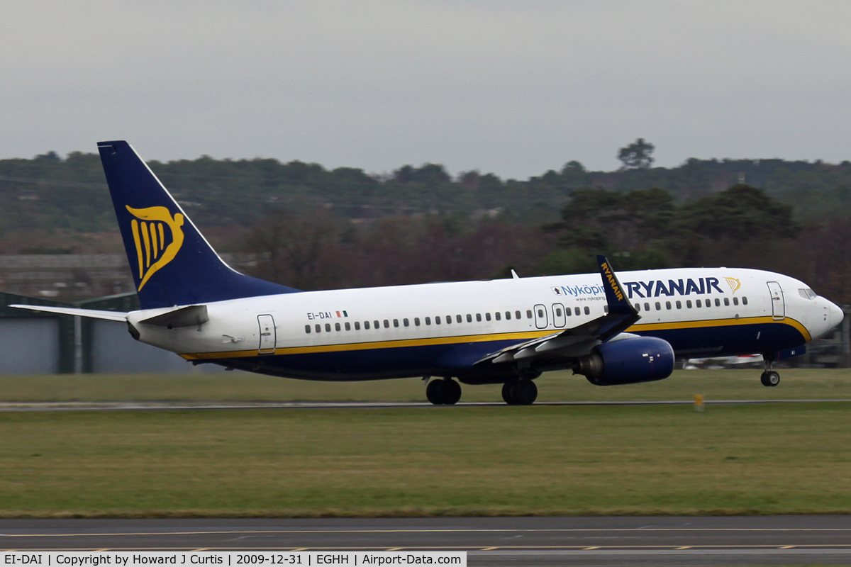 EI-DAI, 2003 Boeing 737-8AS C/N 33547, Ryanair. Nykoping markings but still with the old colour scheme.