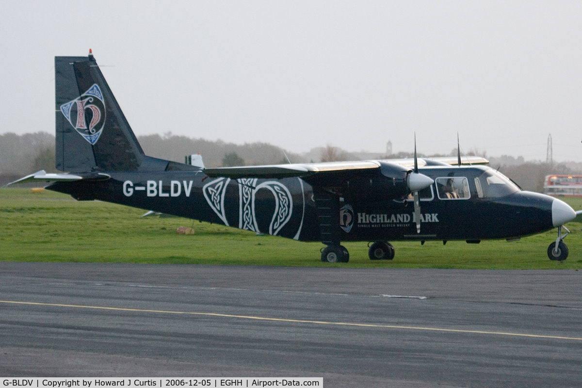 G-BLDV, 1984 Pilatus Britten-Norman BN-2B-26 Islander C/N 2179, Loganair; special Highland Park colours.