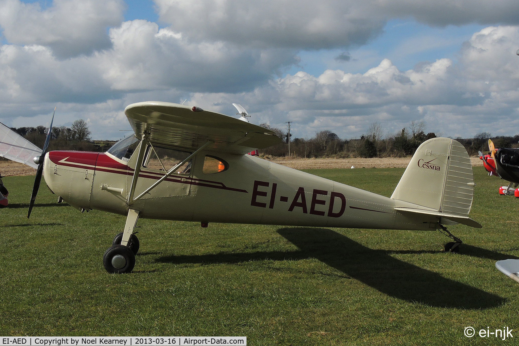 EI-AED, 1946 Cessna 120 C/N 11783, Photographed at the Limetree Spring Fly-in 16-03-2013.