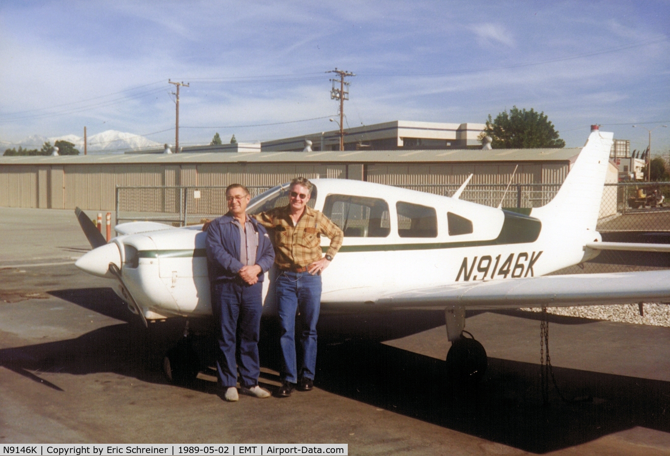 N9146K, 1976 Piper PA-28-151 C/N 28-7615178, CFI and myself after a training flight.