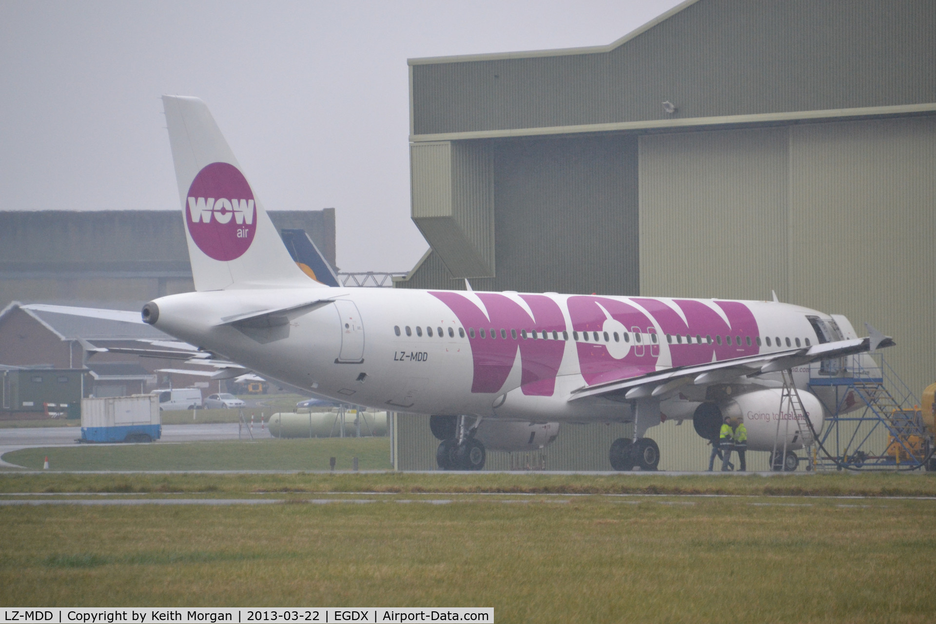 LZ-MDD, 2010 Airbus A320-232 C/N 4305, Taken at St Athan in New WOW Air Markings