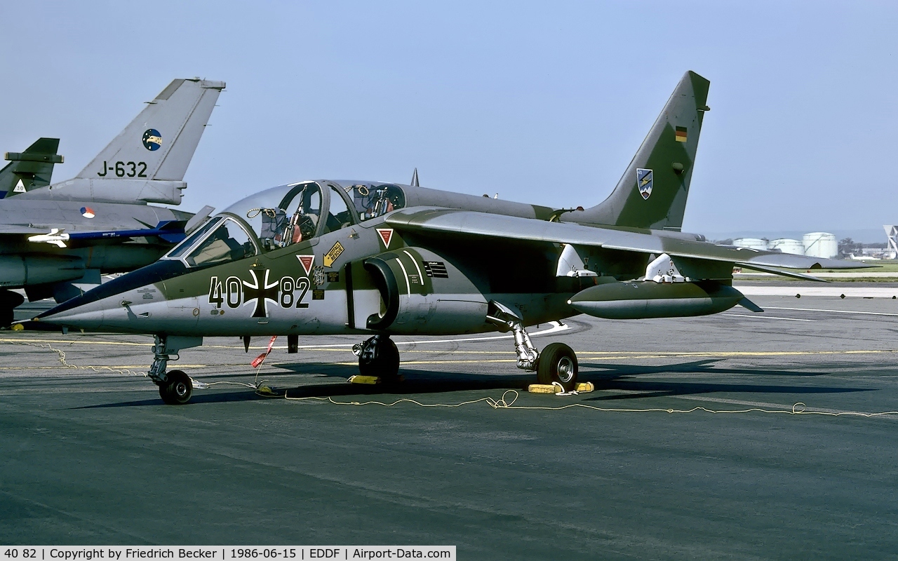 40 82, 1980 Dassault-Dornier Alpha Jet A C/N 0082, static display