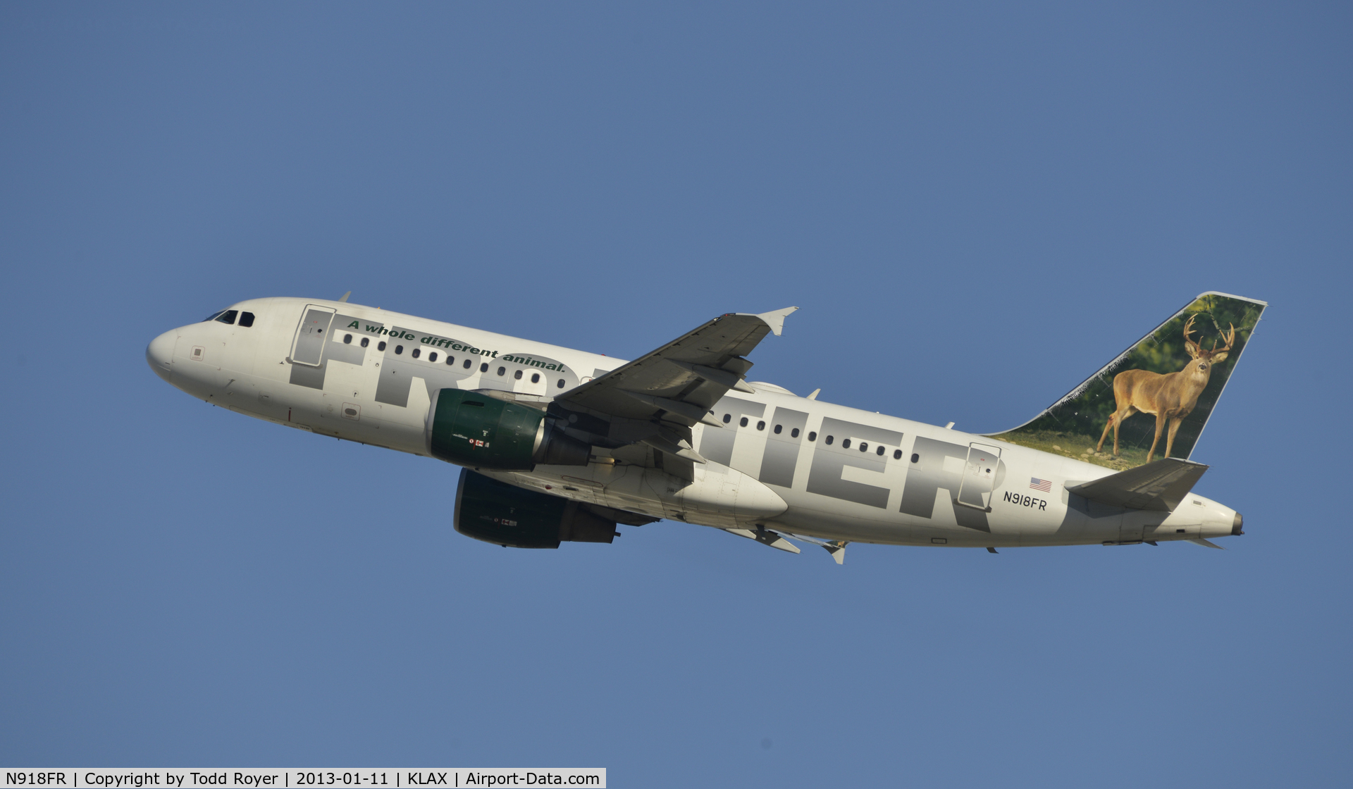 N918FR, 2003 Airbus A319-111 C/N 1943, Departing LAX