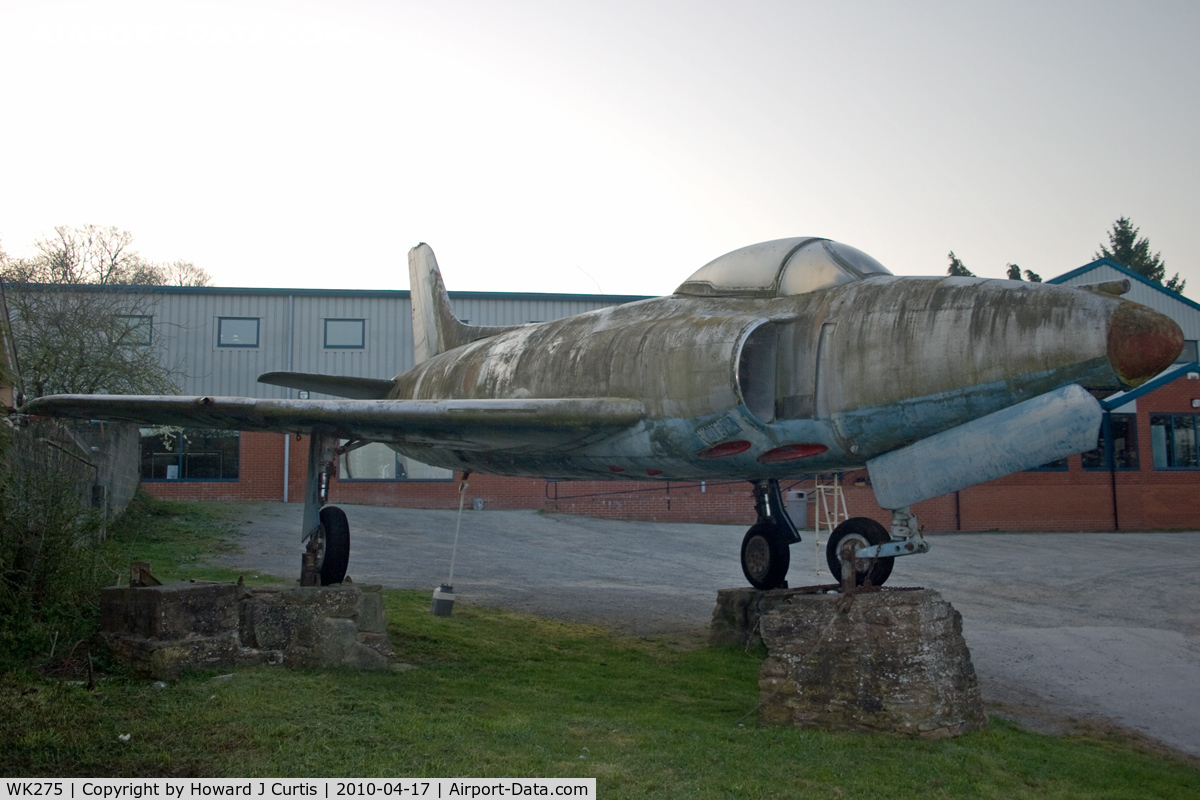 WK275, 1955 Supermarine Swift F.4 C/N Not found WK275, On display here at Upper Hill, Herefordshire, for many years.
