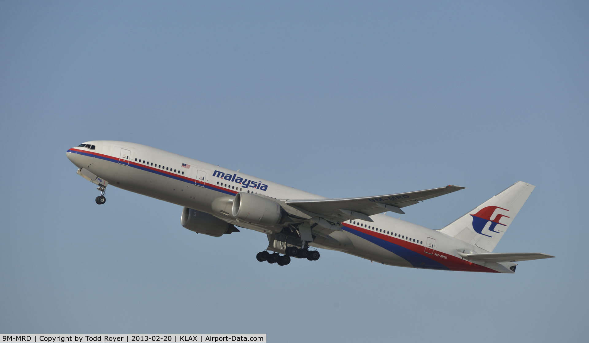 9M-MRD, 1997 Boeing 777-2H6/ER C/N 28411, Departing LAX