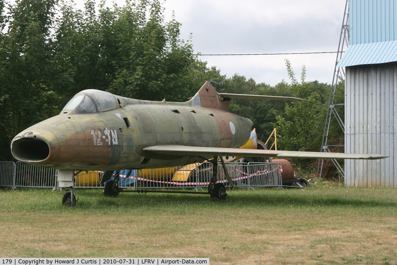 179, Dassault Super Mystere B.2 C/N 179, Preserved with the Ailes Anciennes Armorique. Coded 12-YN.