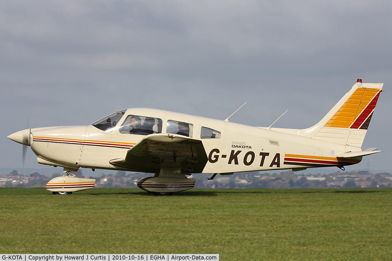 G-KOTA, 1980 Piper PA-28-236 Dakota C/N 28-8011044, Privately owned.