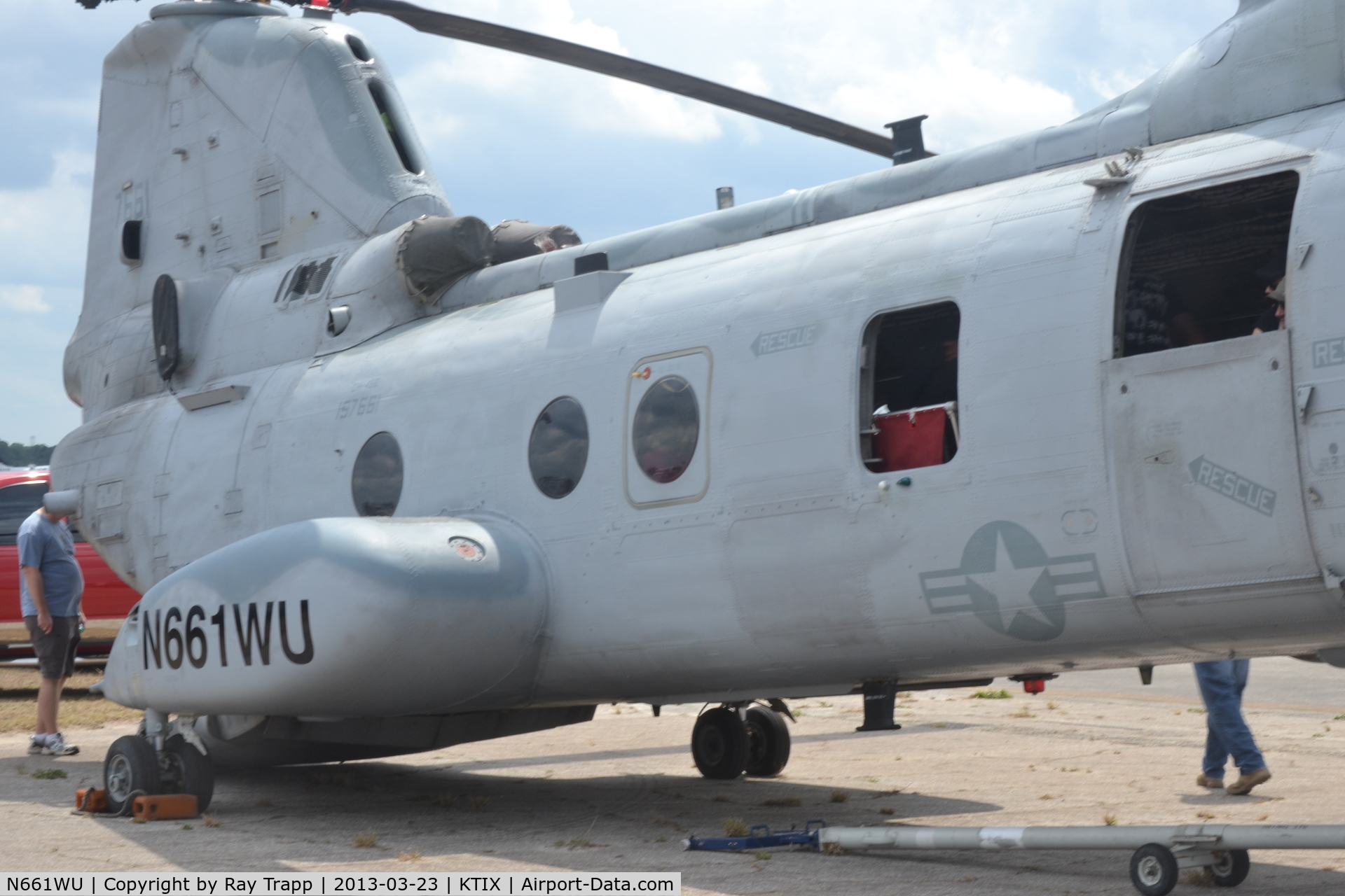 N661WU, Boeing Vertol CH-46E Sea Knight C/N 2560, Shot at Titusville, Fl. (KTIX) air show on 23 March 2013