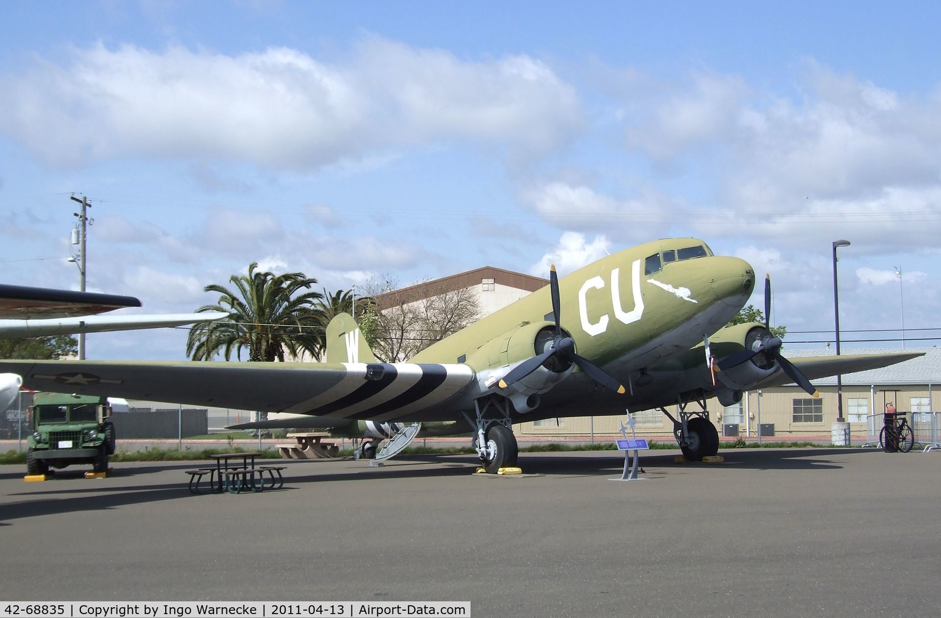 42-68835, 1943 Douglas C-53D-DO Skytrooper (DC-3A) C/N 11762, Douglas C-53D Skytrooper at the Aerospace Museum of California, Sacramento CA