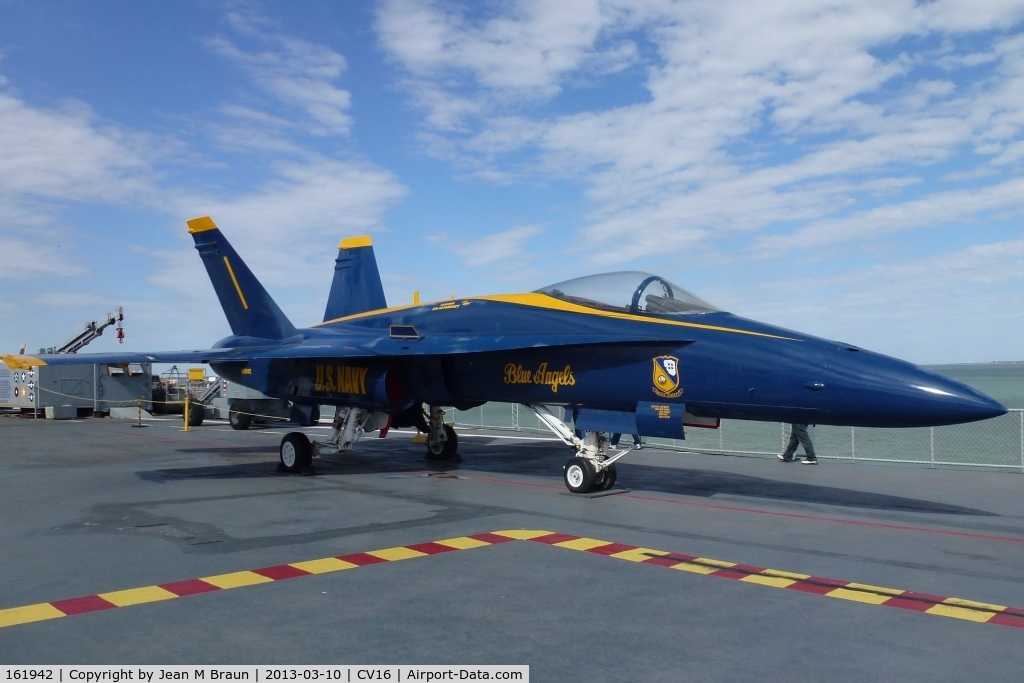 161942, McDonnell Douglas F/A-18A Hornet C/N 0149, On board aircraft carrier USS Lexington (CVS-16) moored as a Museum in Corpus Christi TX