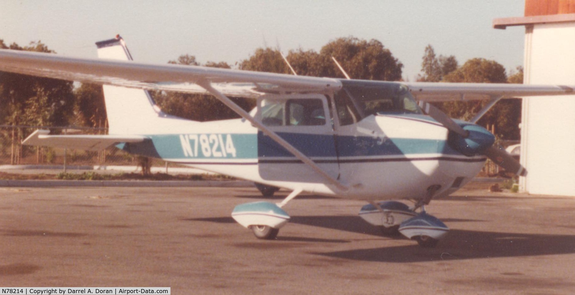N78214, 1968 Cessna 172K Skyhawk C/N 17257529, Palo Alto Airport, late 1960's