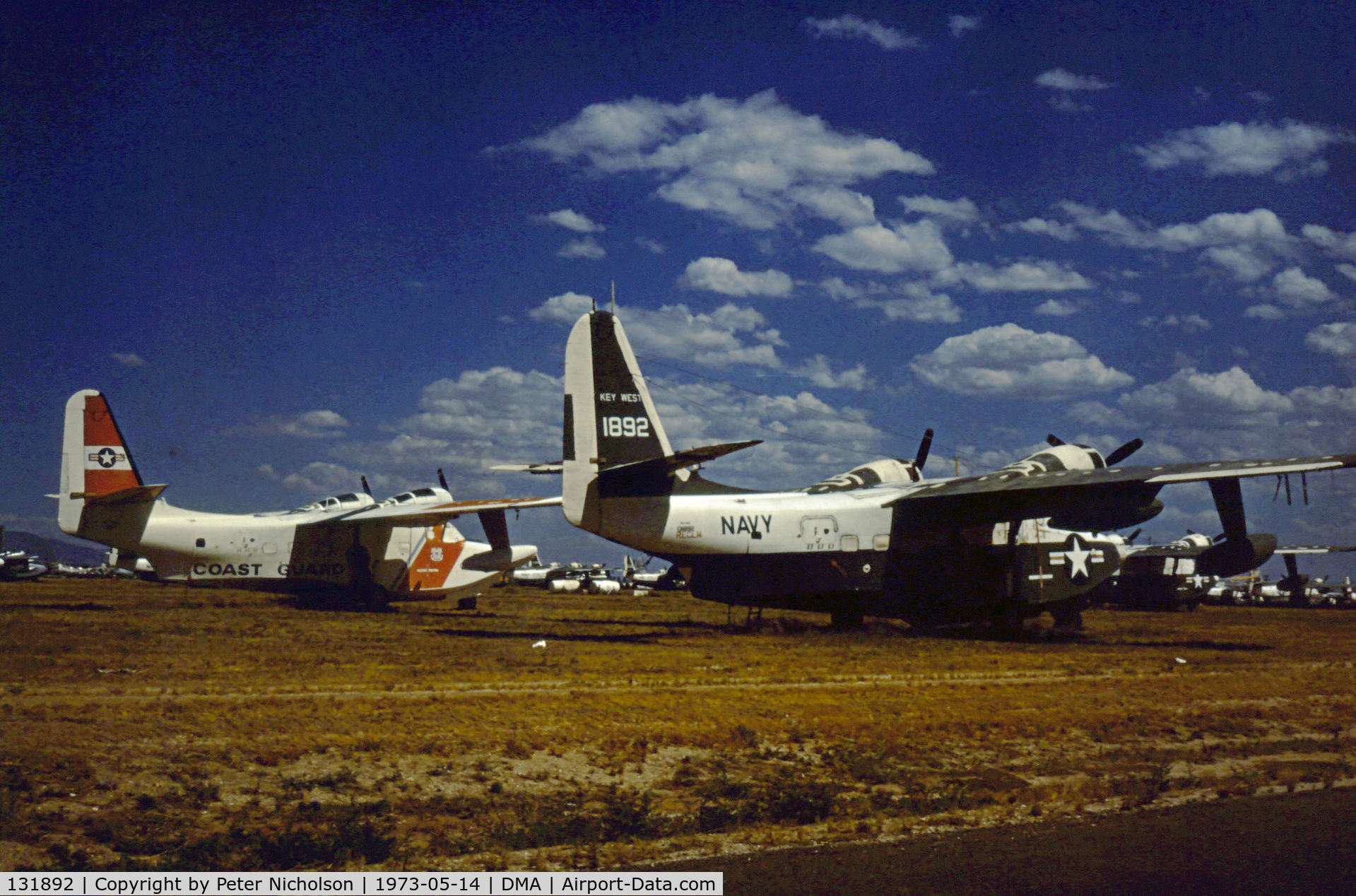 131892, 1953 Grumman HU-16C (UF-1) Albatross C/N G-239, HU-16C Albatross of Naval Air Station Key West in storage at what was then known as MASDC - Military Aircraft Storage & Disposition Centre - at Davis-Monthan AFB.