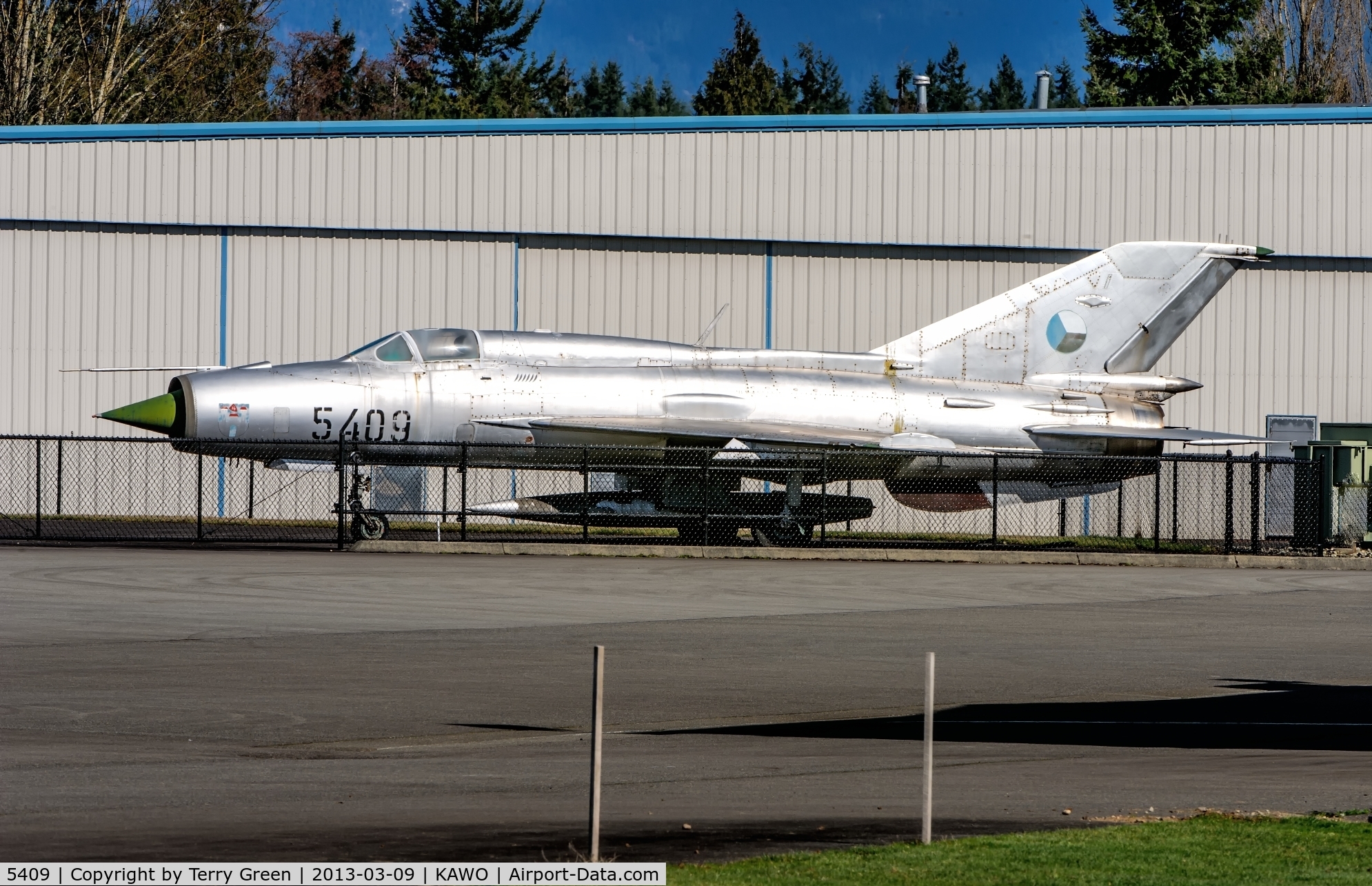 5409, Mikoyan-Gurevich MiG-21PFM C/N 94A5409, Former Czechoslovakia Air Force now located at Arlington, Washington Airport KAWO