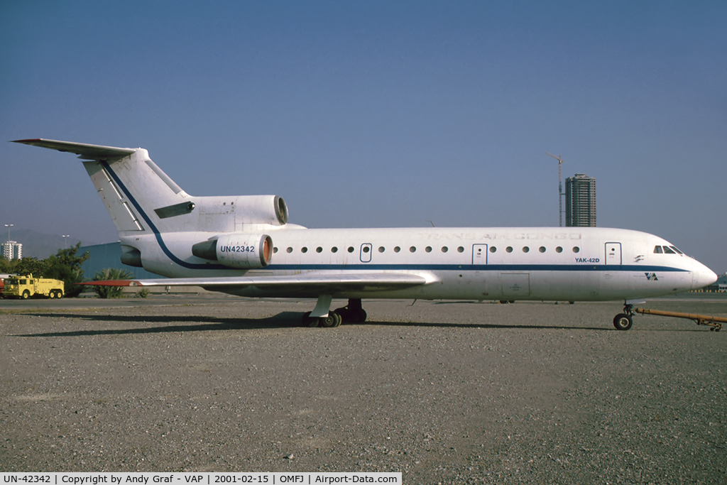 UN-42342, 1987 Yakovlev Yak-42D C/N 4520421706302, Trans air Congo Y42