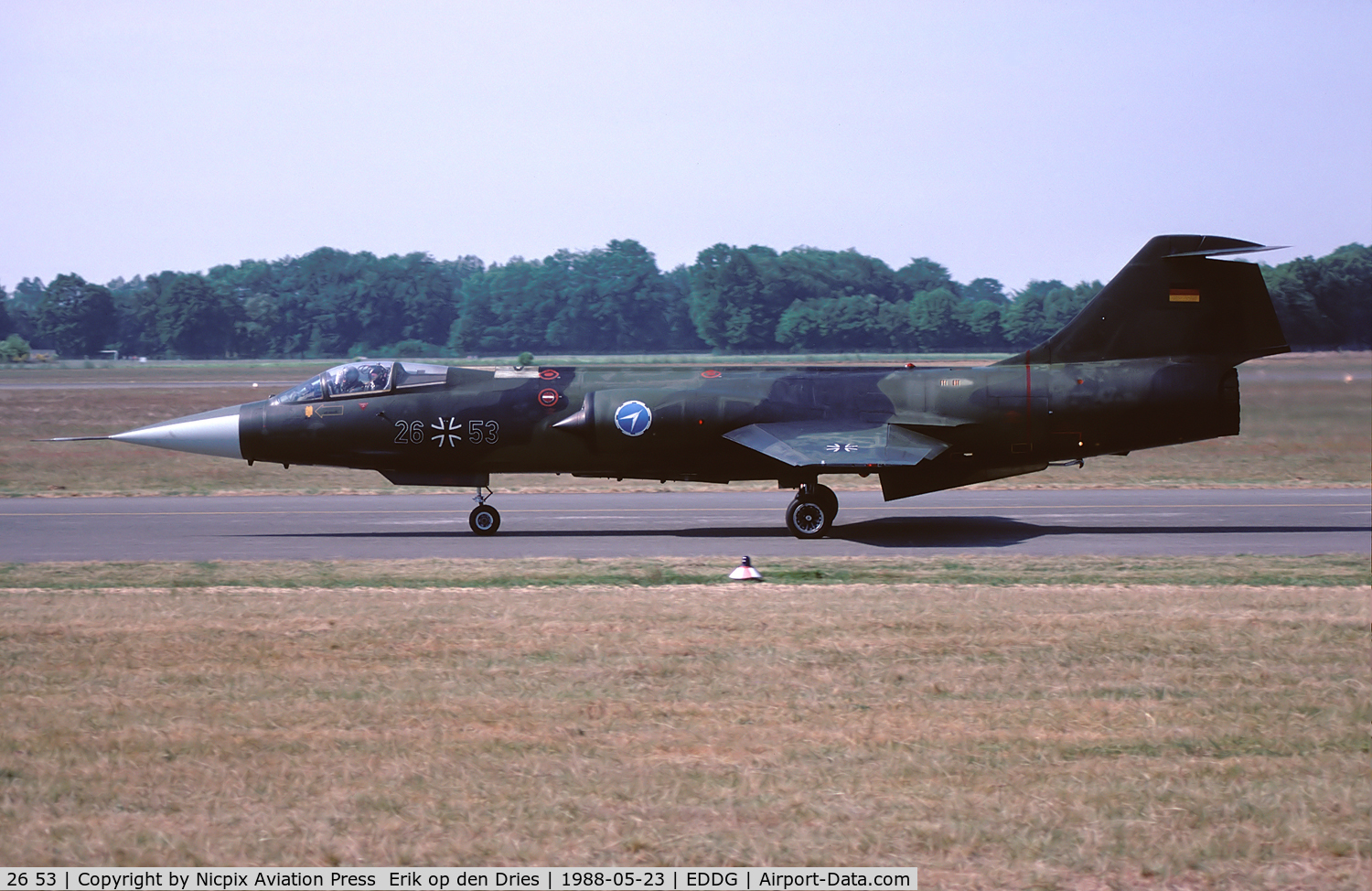 26 53, Lockheed F-104G Starfighter C/N 683-7313, 2653 on the taxitrack of FMO