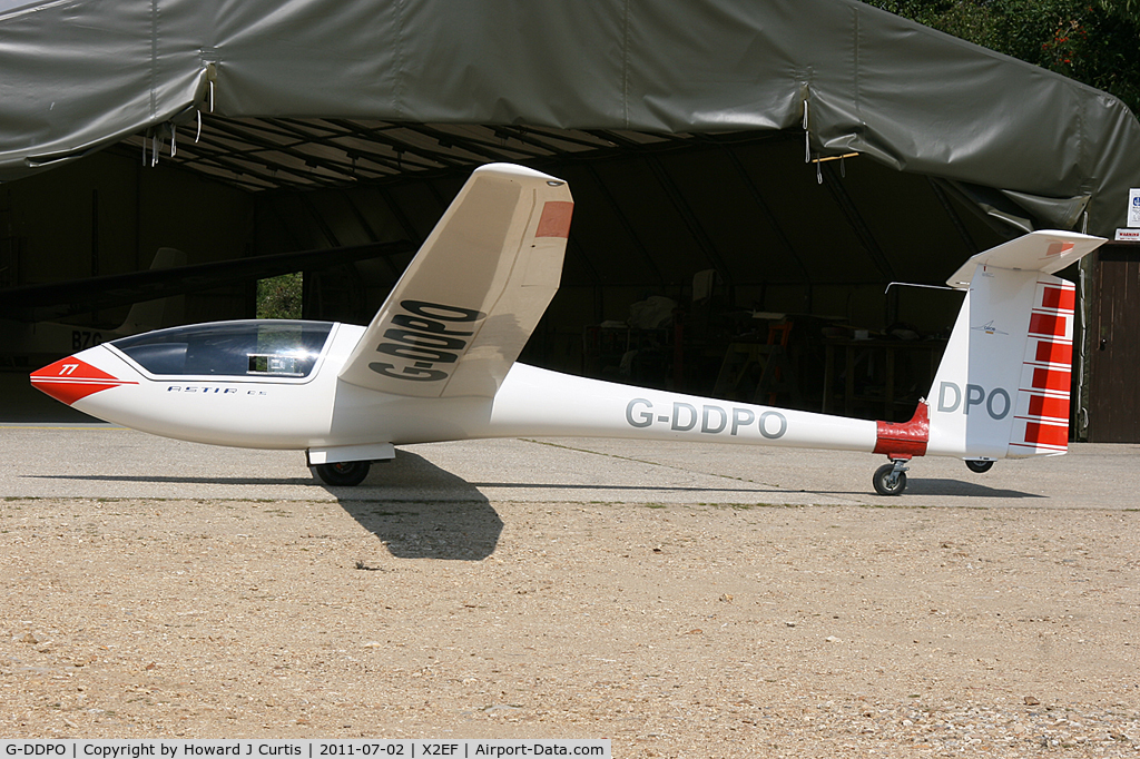 G-DDPO, 1977 Grob G-102 Astir CS77 C/N 1632, Dorset Gliding Club, coded DPO. At Eyres Field, Gallows Hill, Dorset.
