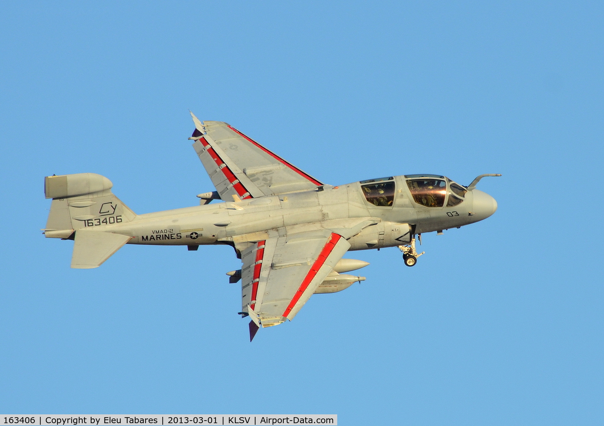 163406, Grumman EA-6B Prowler C/N P-146, Taken during Red Flag Exercise at Nellis Air Force Base, Nevada.