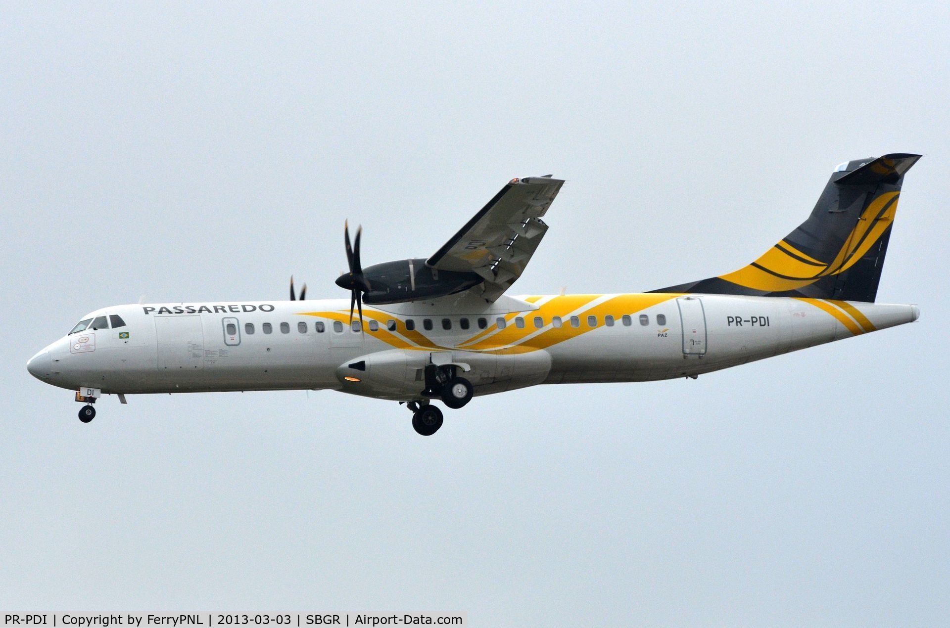 PR-PDI, 2012 ATR 72-600 C/N 1059, Passaredo ATR72 landing