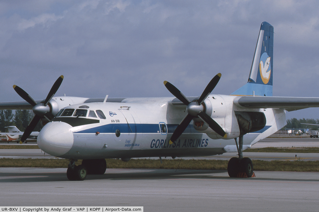 UR-BXV, Antonov AN 26 C/N 12110, Gorliysa Airlines AN26