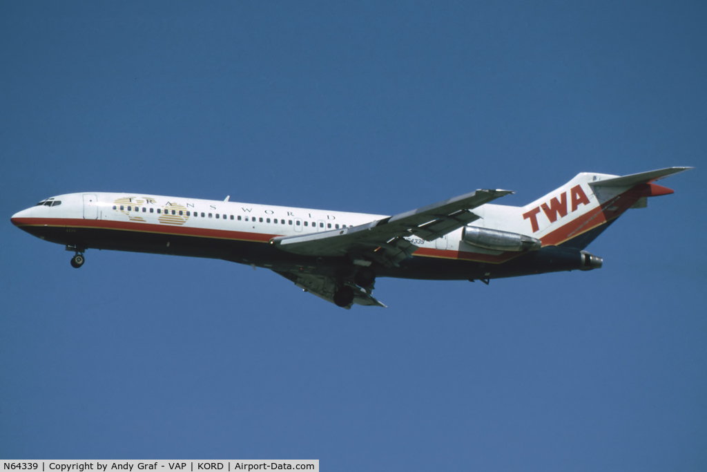 N64339, 1974 Boeing 727-231 C/N 20844, TWA 727-200