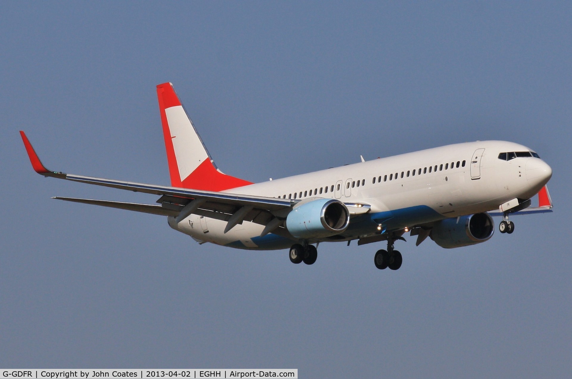 G-GDFR, 2003 Boeing 737-8Z9 C/N 30421, Arriving from Manchester for paint
