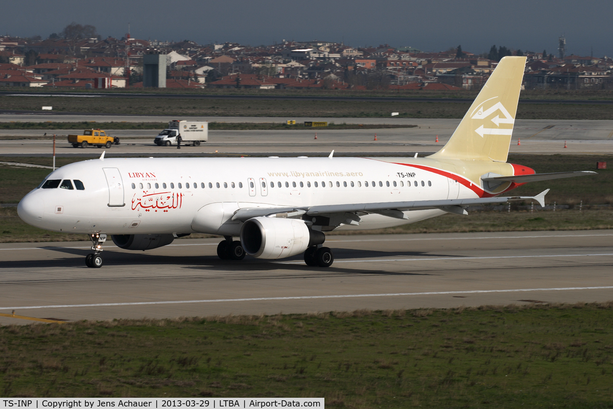 TS-INP, 2001 Airbus A320-214 C/N 1597, Departing IST on rwy 35L