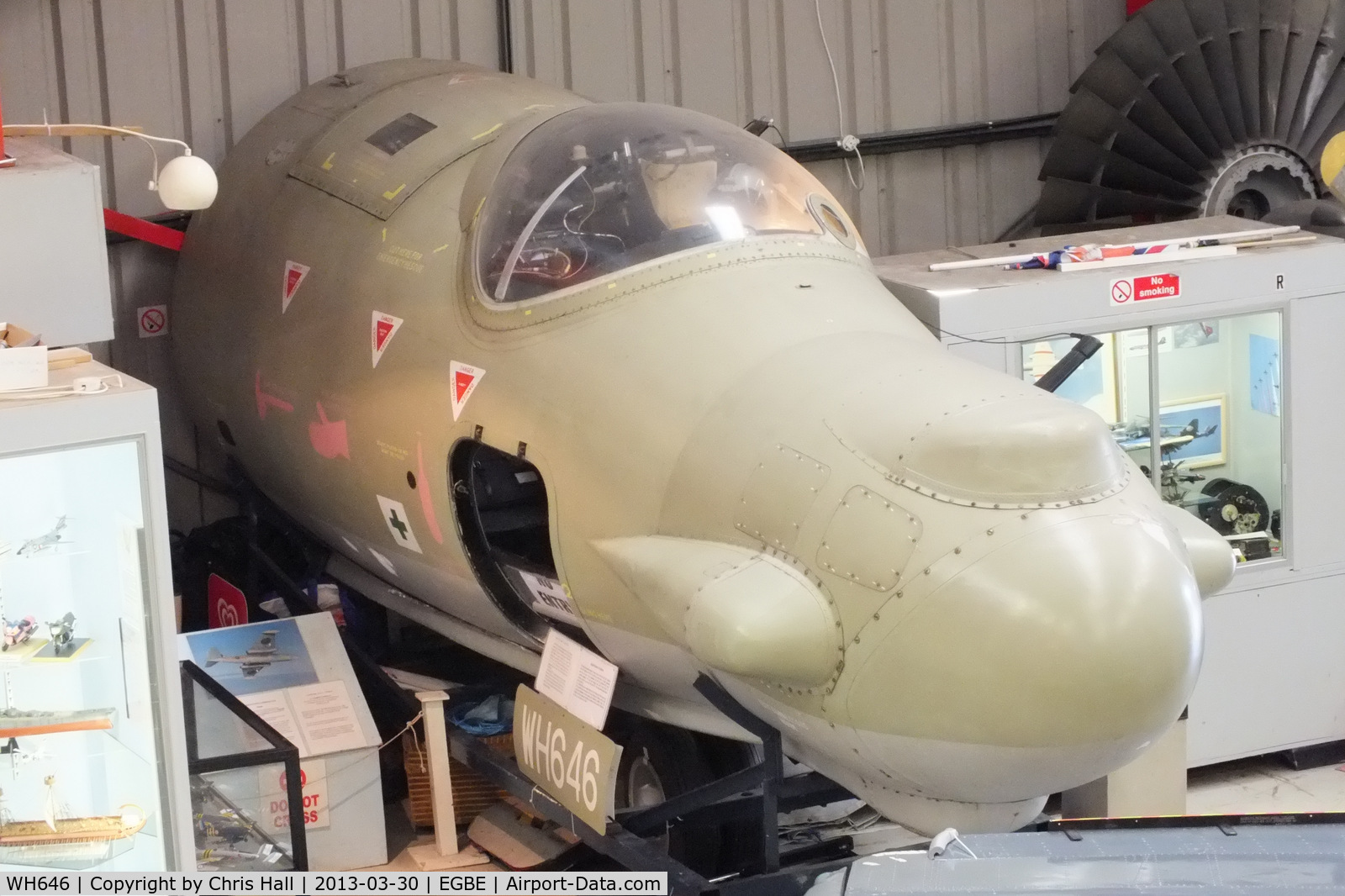 WH646, English Electric Canberra T.17A C/N EEP71118, nose section preserved at the Midland Air Museum